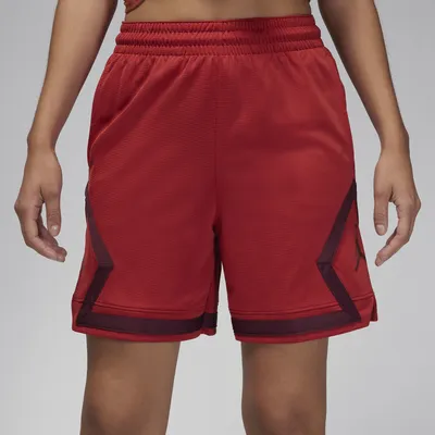 Jordan Womens Jordan Sport Diamond Shorts - Womens Dune Red/Dune Red Size S