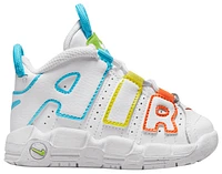 Nike Boys Nike Air More Uptempo WCRD - Boys' Toddler Running Shoes White/Baltic Blue/Opti Yellow Size 04.0