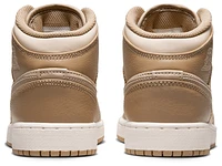 Jordan Boys AJ 1 Mid JM - Boys' Grade School Basketball Shoes Light Brown/Khaki