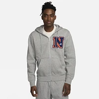 Nike Mens Nike Club Fleece Pullover Hoodie - Mens Dark Grey Heather/Light Smoke Grey Size XL