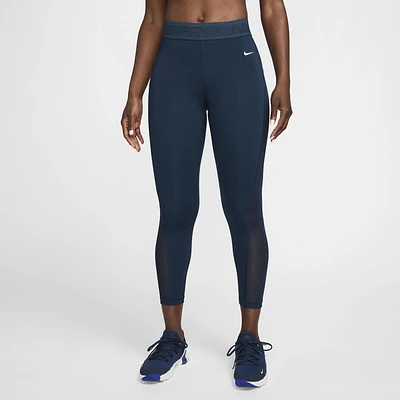 Nike Womens Pro Medium Rise 7/8 Mesh DF Tight