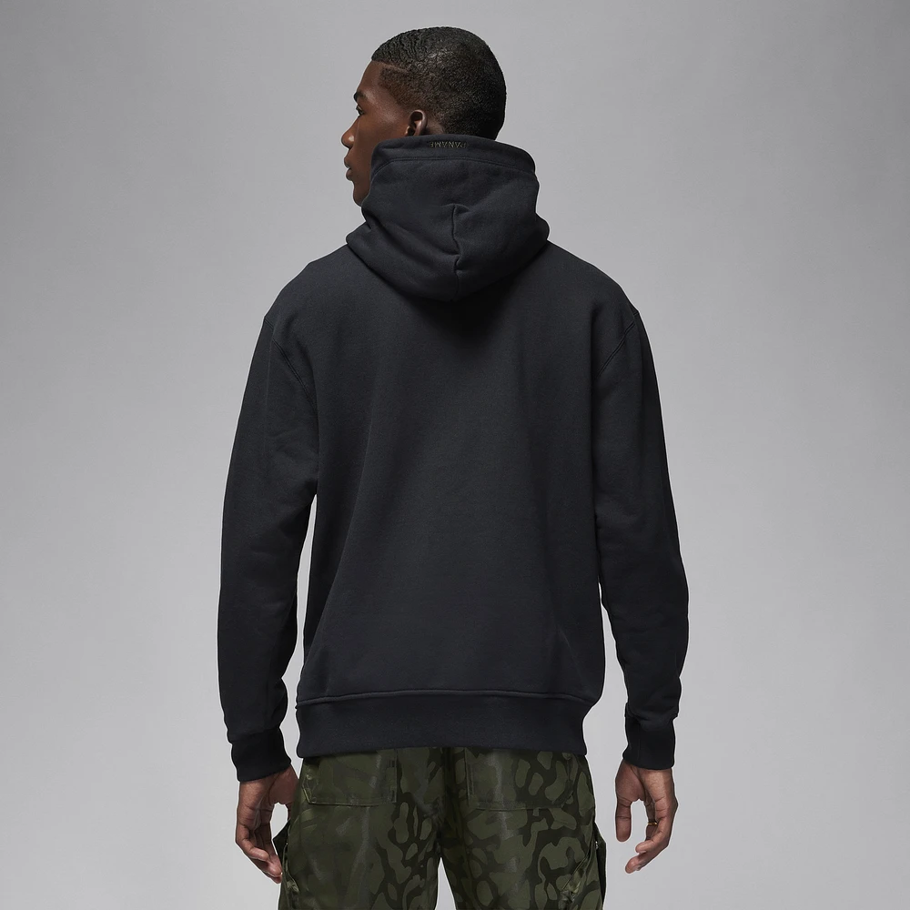 Jordan Mens PSG Wordmark Fleece Pullover - Black/Cargo Khaki