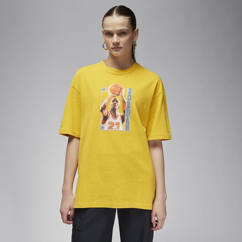 Jordan Womens Graphic Oversized T-Shirt - Yellow Ochre