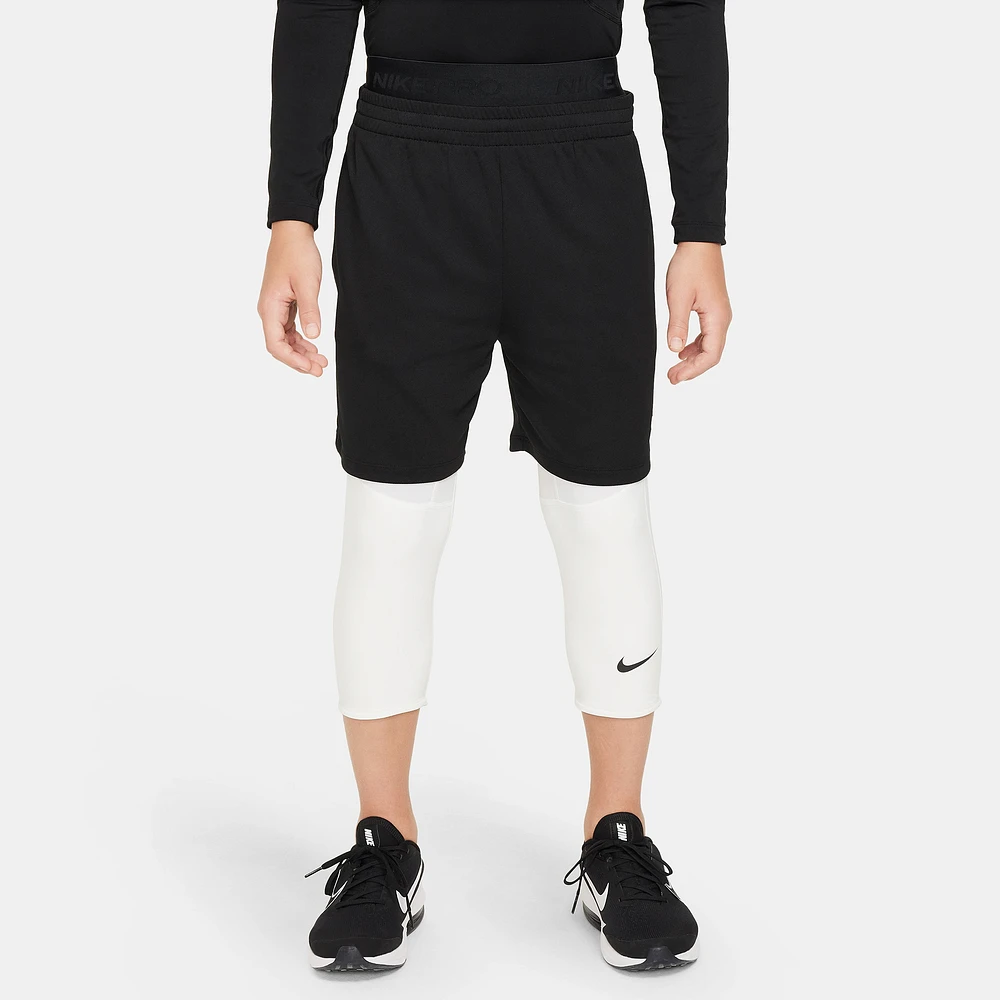 Nike Boys Nike NP Dri-FIT 3/4 Tights 24 - Boys' Grade School White/Black Size L