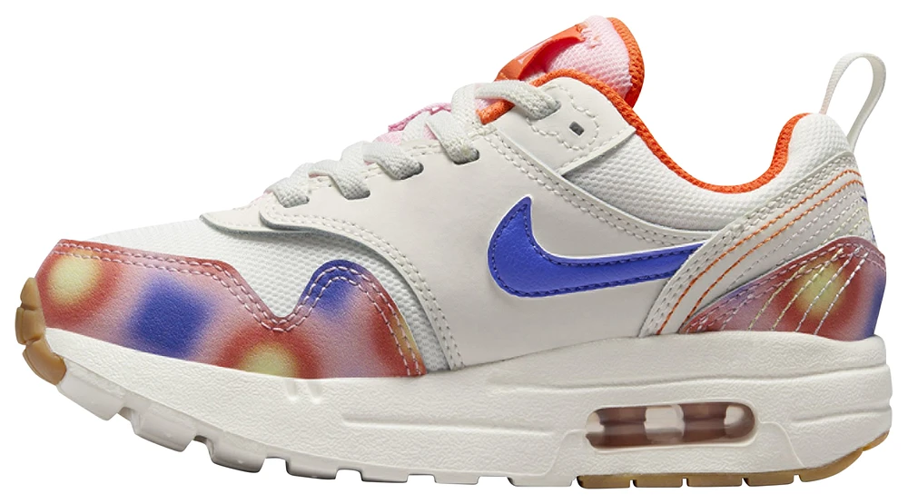 Nike Girls Air Max 1 SE EasyOn - Girls' Preschool Shoes Sail/Blue Joy/Grey