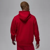 Jordan Mens Essentials Fleece Full-Zip Hoodie - Gym Red/White