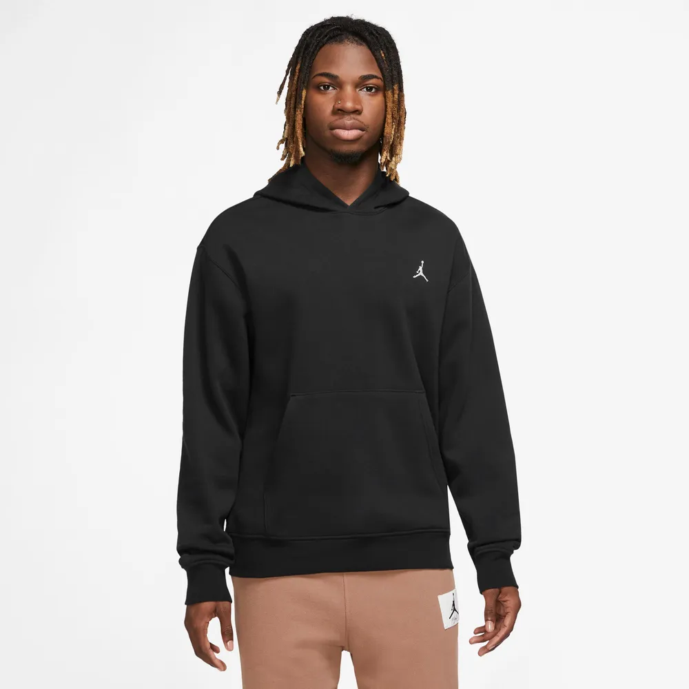 Jordan Mens Jordan Essential Fleece Pullover - Mens Black/White Size S