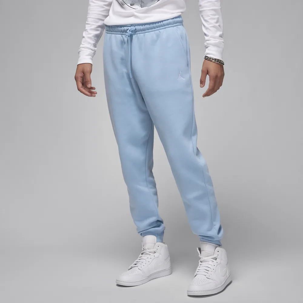 Jordan Mens Jordan Essentials Fleece Pants - Mens White/Blue Grey Size XL