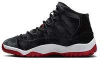 Jordan Girls Jordan Retro 11 Tex - Girls' Preschool Shoes Black/Red/White Size 01.5