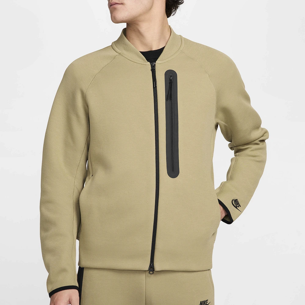 Nike Mens Tech Fleece Bomber Jacket - Neutral Olive/Black