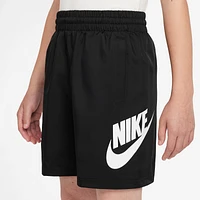 Nike Boys NSW Club HBR Woven 6 Inch Shorts - Boys' Grade School Black/White