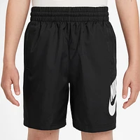 Nike Boys NSW Club HBR Woven 6 Inch Shorts - Boys' Grade School Black/White