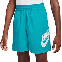 Nike Boys NSW Club HBR Woven 6 Inch Shorts - Boys' Grade School Dusty Cactus/White