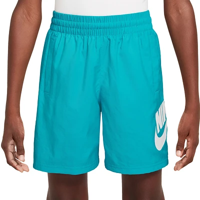 Nike Boys NSW Club HBR Woven 6 Inch Shorts - Boys' Grade School Dusty Cactus/White