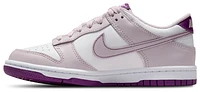 Nike Girls Dunk Low - Girls' Grade School Basketball Shoes White/Violet