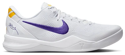 Nike Mens Nike Kobe 8 - Mens Shoes White/Purple Size 08.0