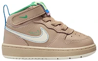 Nike Boys Court Borough Mid 2 SE - Boys' Toddler Shoes Hemp/Coconut Milk/Barely Volt