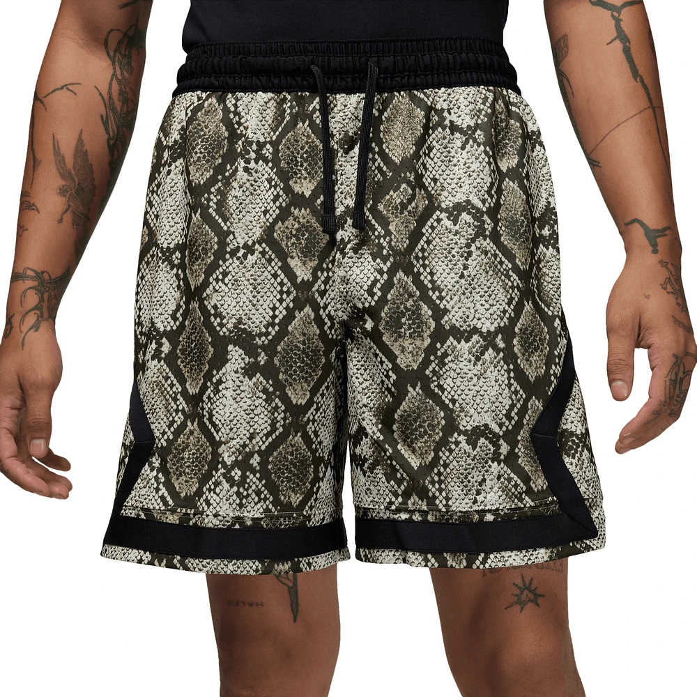 Jordan Mens Dri-FIT Sport Diamond Printed Shorts - Black/Sail