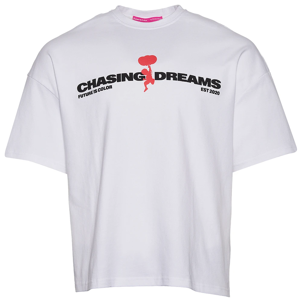 Future Is Color Mens Chasing Dreams T-Shirt - Multi/White