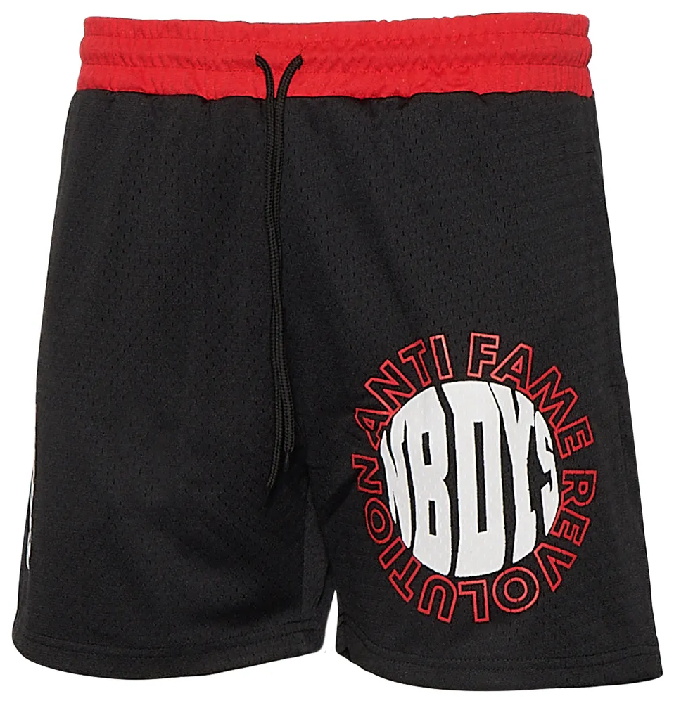 Famous Nobodys Mens Fame Addition Shorts - Black/White