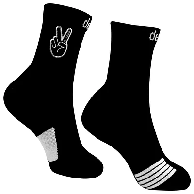 Deuce Mens Deuce Mid Performance Socks - Mens White/Black Size L