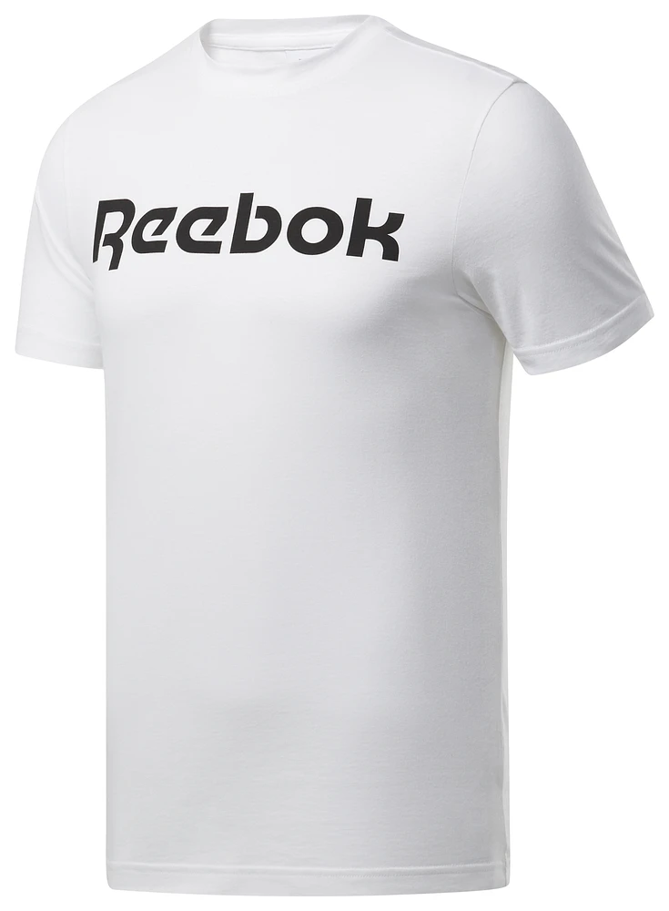 Reebok Mens Linear Read T-Shirt - White