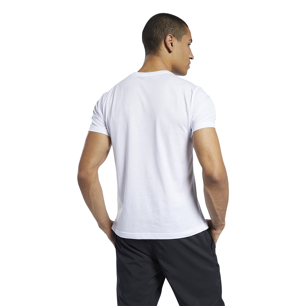 Reebok Mens Linear Read T-Shirt - White