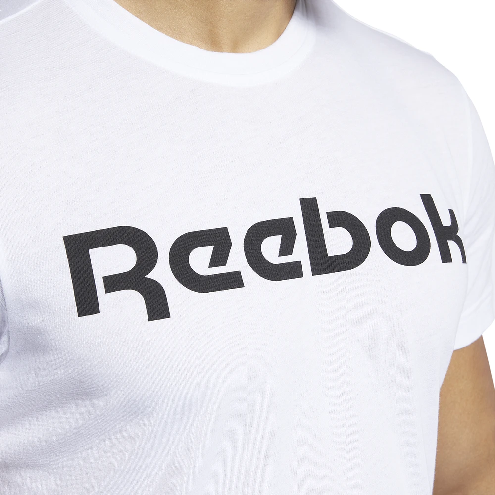 Reebok Mens Linear Read T-Shirt - White