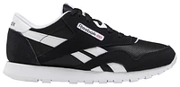 Reebok Boys Classic Leather Nylon - Boys' Grade School Shoes Black/Black/White