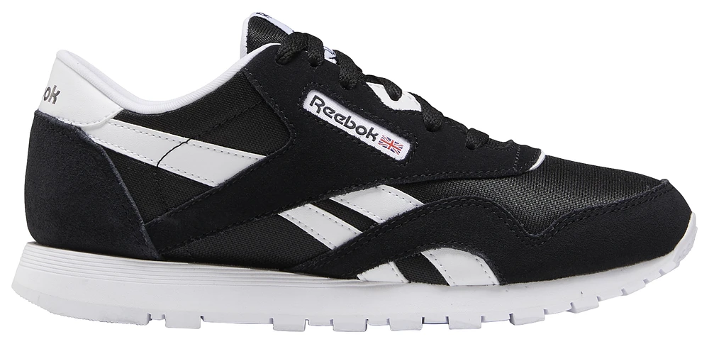 Reebok Boys Classic Leather Nylon - Boys' Grade School Shoes Black/Black/White