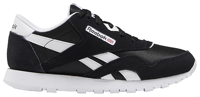 Reebok Boys Classic Leather Nylon - Boys' Grade School Shoes Black/Black/White