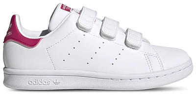 adidas Originals Girls Stan Smith - Girls' Preschool Shoes White/White/Bold Pink