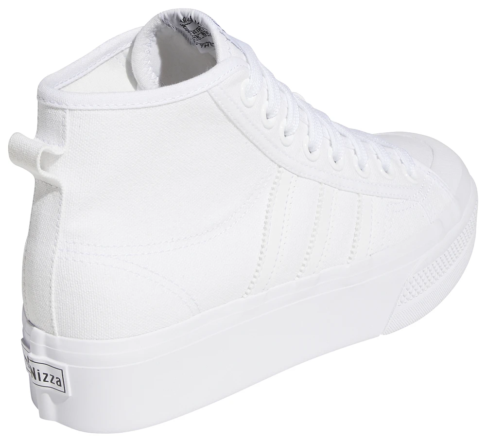 adidas Originals Womens Nizza Platform Mid - Basketball Shoes White/White