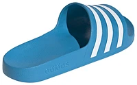 adidas Mens Adilette Aqua Slides - Shoes Solar Blue/Ftwr White/Solar Blue