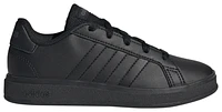 adidas Boys adidas Grand Court - Boys' Preschool Running Shoes Core Black/Core Black/Grey Size 11.0