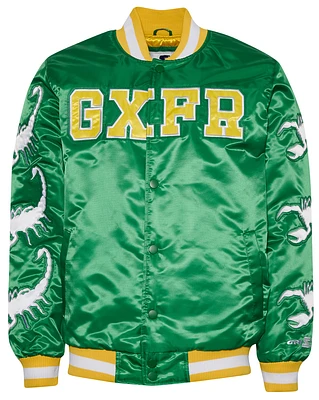 Starter x Griselda Mens Starter x Griselda Satin Bomber Jacket - Mens Yellow/Green Size L