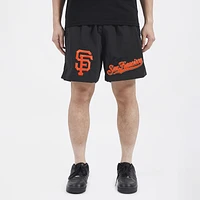 Pro Standard Mens San Francisco Giants Dbl Logo Woven Short - Black/Black