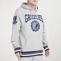 Pro Standard Mens Grizzlies Crest Emblem Fleece P/O Hoodie - Gray
