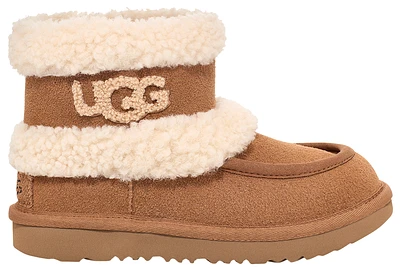 UGG Girls Mini Fluff - Girls' Grade School Shoes Chestnut/Chestnut