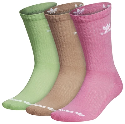 adidas Originals Mens adidas Originals Trefoil 3 Pack Crew Socks - Mens Beige/Mint/Pink Size L