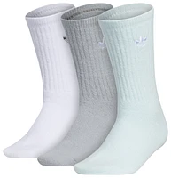 adidas Originals Womens adidas Originals Comfort 3 Pack Crew Socks - Womens White/Blue Size M