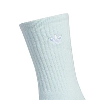 adidas Originals Womens adidas Originals Comfort 3 Pack Crew Socks - Womens White/Blue Size M