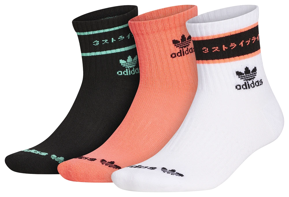 adidas Originals adidas Originals OG 3 Stripe Life 3 PR Quarter Socks - Adult Black/White Size L