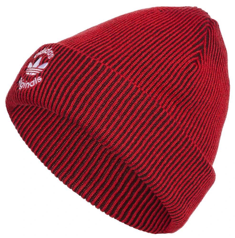 adidas Originals Mens adidas Originals OG Offset 3 Stripe Beanie - Mens Red/Black Size One Size