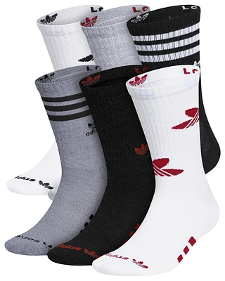 adidas Originals Mens adidas Originals Remix 6 Pack Crew Socks - Mens White/Black/Scarlet Size L
