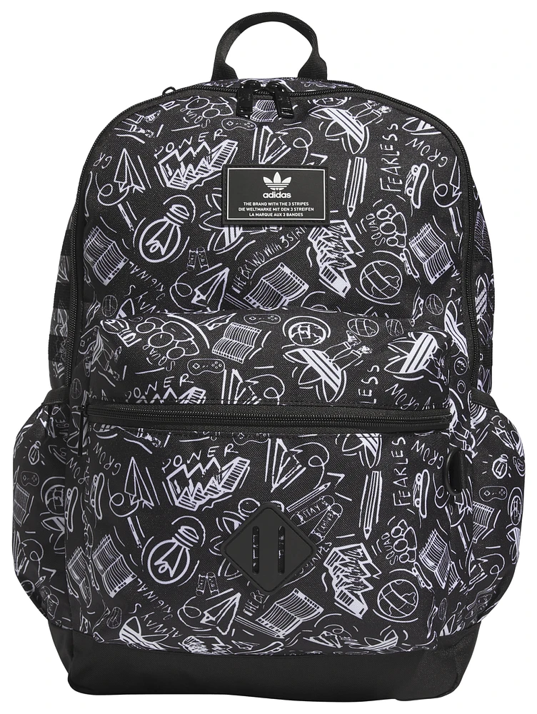 adidas Originals adidas Originals National 3.0 All Out Print Backpack White/Black Size One Size