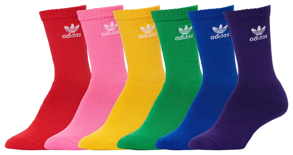 adidas Originals Boys adidas Originals Trefoil Cushioned Crew 6-Pack Large - Boys' Grade School Multi Size L