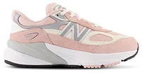 New Balance Girls 990 - Girls' Grade School Running Shoes White/Pink