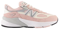 New Balance Girls New Balance 990 - Girls' Grade School Running Shoes White/Pink Size 07.0