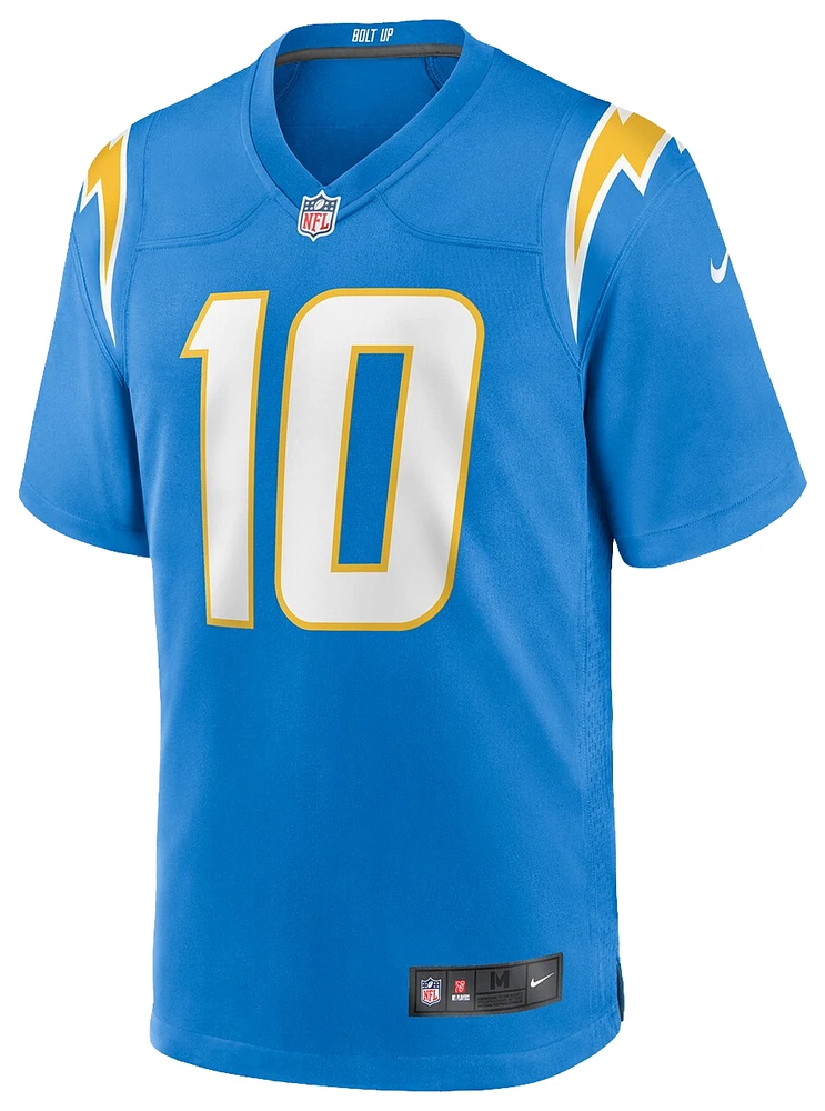 Nike Mens Justin Herbert Chargers Game Day Jersey - Blue/Blue
